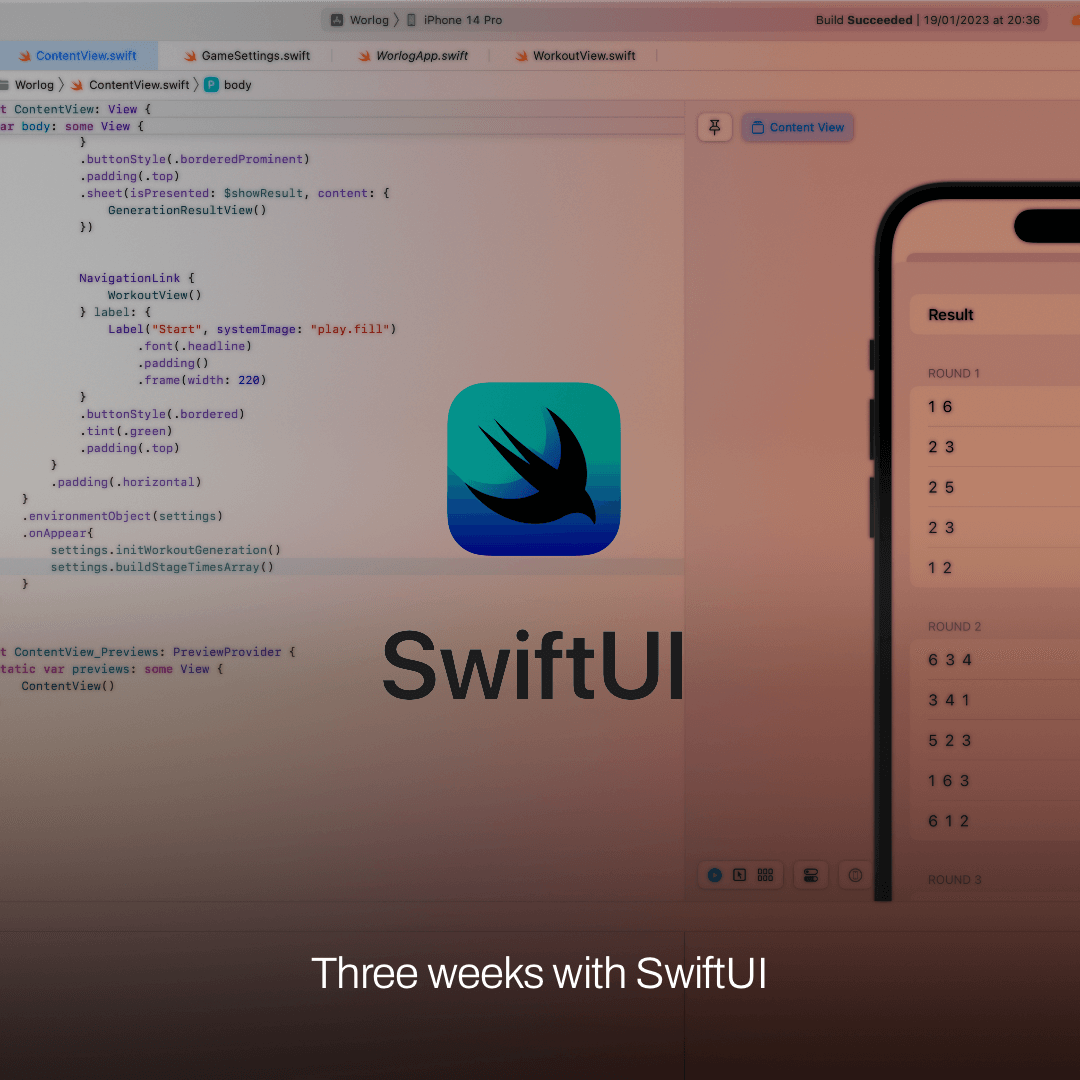 Three weeks with SwiftUI