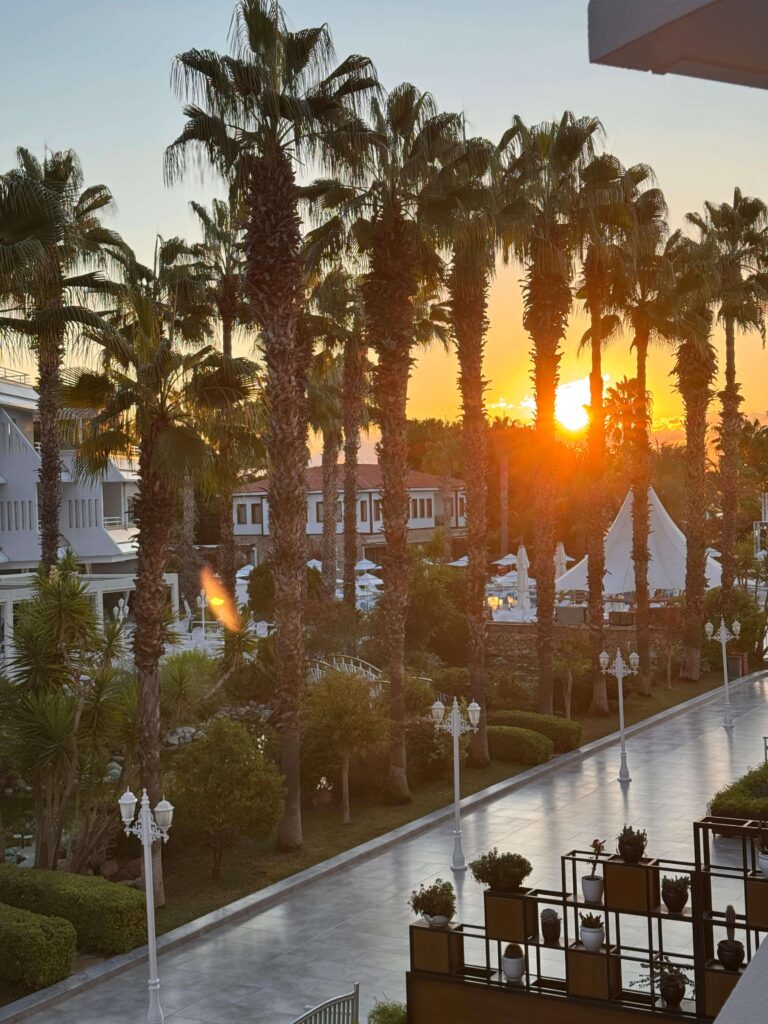 Sunrise from a room on the second floor