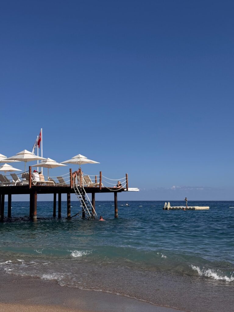 We spent a lot of time at the pier and on the floating pontoon.  