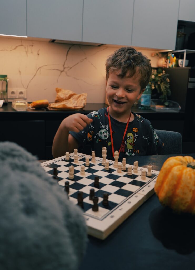 A game of chess before kindergarden